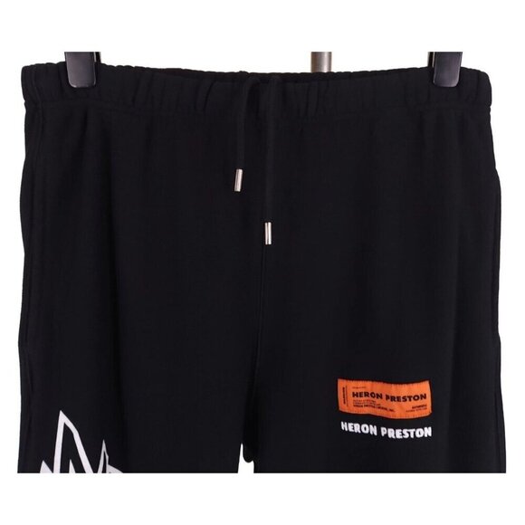Heron Preston Tapered Printed Loopback Sweatpants Size L Mens Cotton-Jersey - Picture 4 of 15